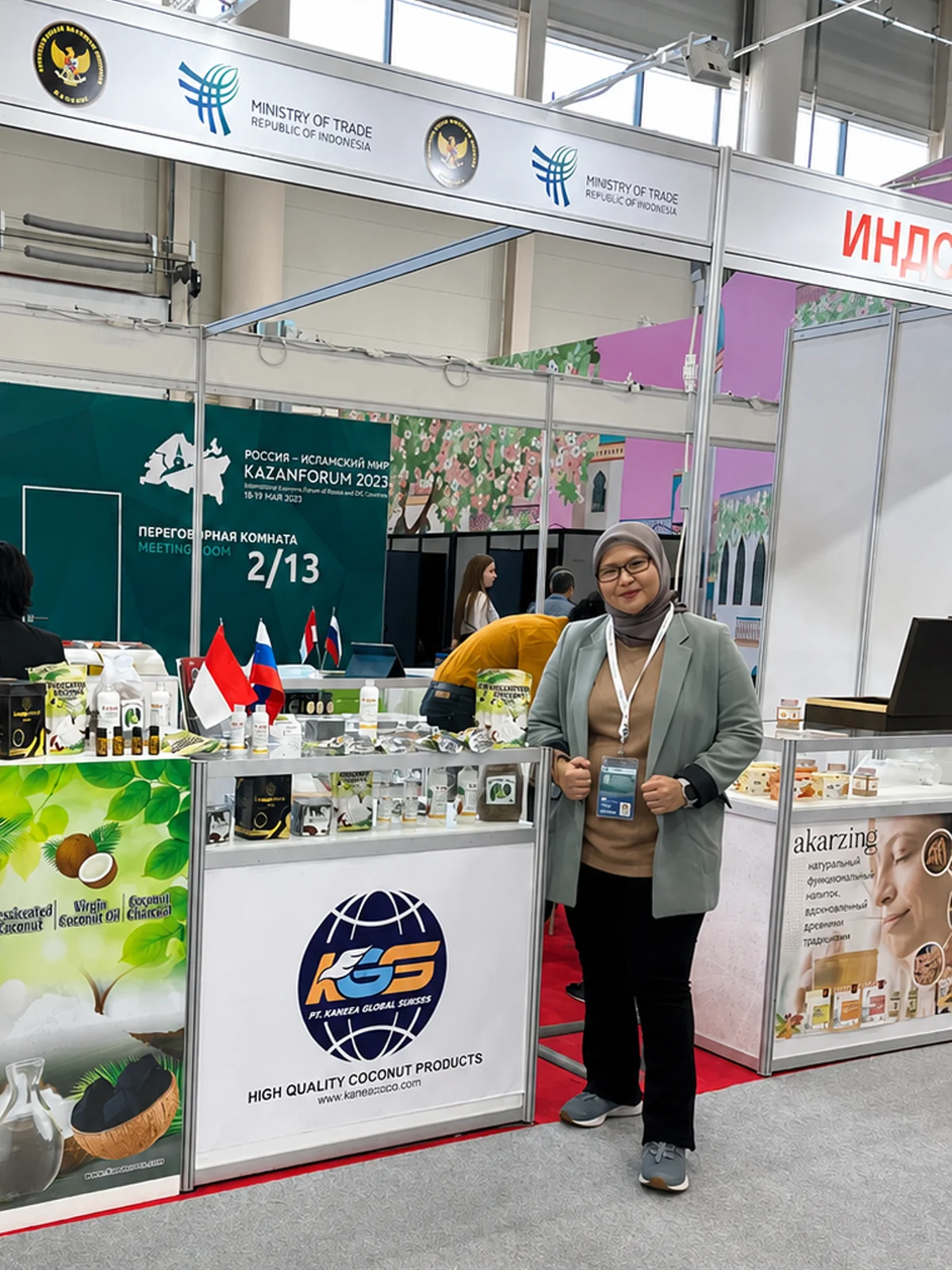Kaneeacoco Indonesia exhibition booth at KazanForum Russia